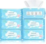 HAPPY BUM Dry Wipes - Dry Baby Wipes, 100% Cotton Baby Wipes, Unscented Cotton Tissues for Sensitive Skin, 600 Count