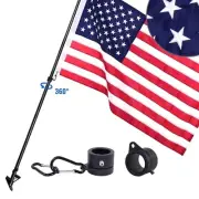 Heavy Duty 6Ft Flag Pole Kit with Nylon 3x5 Ft American Flag & Wall Mount