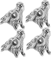 POPETPOP 4pcs Zinc Alloy Jewelry Box Corner Protector Retro Box Legs for Cases and Durable Design for Jewelry Chests Elegant and Sturdy Construction
