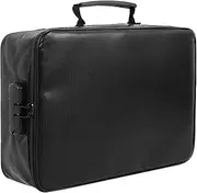 Lockable File Organizer, Lockable Document Bag, Fireproof Lockable Document Organizer, Waterproof Lockable Document Storage Bag, Insulated Lockable Document Organizer for Important Files (Black)