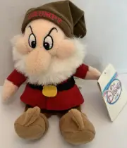 Disney Store GRUMPY 10" Mini Bean Bag Plush Snow White Seven Dwarves