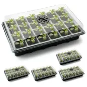 Seed Starter Tray with Dome-5 Sets 24XL Cell Seedling Trays(Total 120 Cells),...