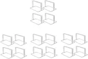 ABOOFAN 4sets Cold Rolled Steel Office Partition Brackets Non Slip Base Support Holders for Exam Rooms and Workspaces Baffle Frame Silver 4pcs*4