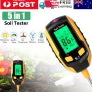 5in1 LCD Digital PH Soil Tester Plant Lawn Water Moisture Temperature Test Meter