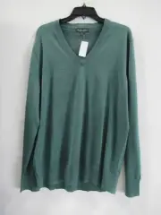 Brooks Brothers Size XL Adult Merino Wool Sweater Pullover V Neck Aqua *NWT*