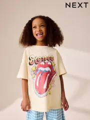 Cream Oversized Rolling Stones Band License T-Shirt (3-16yrs) (AV6547) | $33 - $44