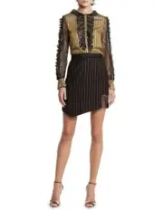 NWT RRP $590 Sass & Bide ROCK AND ROLL Mini Skirt Size 42 12 FREE POST