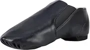 [Dynadans] PU Leather Jazz Shoe Slip On Dance Shoes with Side Elastics for Girls and Boys (Toddler/Little Kid/Big Kid)
