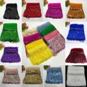 Mesh Sequin Tassel Trimming Fringe Costume Decoration Sewing DIY Material 1M