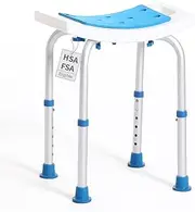 Adjustable Shower Chair for Inside Shower, Paded Shower Stool with Free Assist Grab Bar/Toiletry Bag, Tool-Free Assembly Shower Seat for Bathtub, Shower Bath Chairs for Seniors/Disabled by SOUHEILO