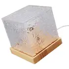 USB Night Light 3 Modes Desk Night Lamp Squared LED Rotating Water Pattern AU