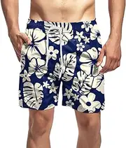 [Generic] Sweat Shorts Men's Summer Full Pattern Printed Beach Shorts Casual Loose Fashion Shorts Loose Tether Pockets Board Comfy Soft Shorts for Men