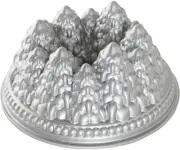 Nordic Ware Pine Forest Bundt, Sparkling Silver, 9 Cup 9 Cup, Silver