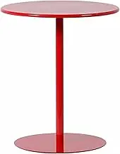 Round Bar Table for Cocktail Home Bar Pub Coffee Tea Dining Bistro Table, Red Drink Counter Table Metal Side/end Table, Tall Top Table for Kitchen Living Room