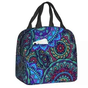 a1936 Mandala Flower Deanfun Colorful Insulated Lunch BagsPortable Lunch Tote for School Food Box sz445