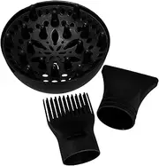BUGUUYO Efficient Hair Dryer Diffuser Kit 3 Piece Set Concentrator Nozzle Comb Nozzle Travel Diffuser for Versatile Styling