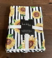Nicole Miller Floral Tablecloth 60”x120”New Fall Sunflowers Thanksgiving Striped
