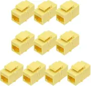 uxcell 10 Pack RJ45 Ethernet Coupler, Female to Female Cat6 Coupler Ethernet Extension Adapter Network Connector for Cat6/Cat5e/Cat5,Yellow