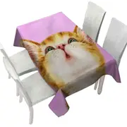 Adorable Ginger Kitty Cat Tablecloth
