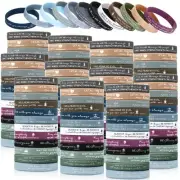 240 Pcs Christian Silicone Bracelets Bulk Scripture Gifts Bible Verse Rubber ...