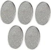 SHINEOFI 5PCS DIY Alloy Jewelry Accessories Brooch Base Tray for Crafting Antique Silver Hollow Round Bezel for Custom Jewelry Making and Arts Crafts