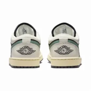 【NIKE 耐吉】休閒鞋 Air Jordan 1 Low Jade Smoke 黑綠 復古 籃球鞋 倒鉤平替 女鞋(DC0774-001)