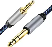 3.5mm to 6.35mm Stereo Audio Cable, tunghey 6.35mm 1/4" Male to 3.5mm 1/8" Male TRS Bidirectional Stereo Audio Cable Jack for Guitar, Laptop, Home Theater Devices, Speaker and Amplifiers (2m)