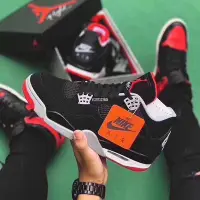 在飛比找Yahoo!奇摩拍賣優惠-Air Jordan 4 Retro 新黑紅 百搭 氣墊防滑