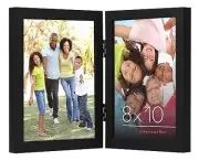 Americanflat Hinged 8x10 Picture Frame in Black - Double 8x10,