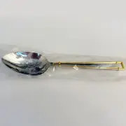 CARTOUCHE GOLD by YAMAZAKI PIERCED TABLE SPOON 8.5" made Japan NEW NEVER USED