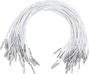 NOLITOY 50pcs Eye Mask Lanyard Stretch Crafting for Barbed Cord Barbed Elastic Cord Elastic Mask Strap Sew Elastic Strap Round Elastic Cord Face Elastic Hanging Elastic Loops Iron White