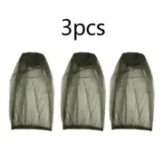 Mosquito Head Net Hat Pack of 3 Protection Against Insects Foldable Design