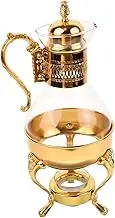 Ciieeo 1 Set Vintage Glass Coffee Pot Turkish Teapot with Ergonomic Handle Structure for Home and Present Use