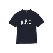 [A.p.c.] A. p.c. Logo Cotton T-shirt M BLUE