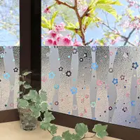 在飛比找松果購物優惠-日本MEIWA抗UV可變色節能靜電窗貼 (亮彩花瓣) - 9