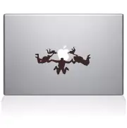 The Decal Guru Sky Divers Decal Vinyl Sticker, 13" MacBook Air, Brown