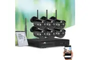 UL-tech Wireless CCTV Security System 8CH NVR 3MP 6 Bullet Cameras 1TB