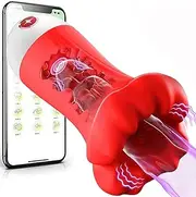 Automatic Male Masturbator Oral Male Sex Toy,Vibrating Male Sex Toys for Men with APP Control,Squeeze Sex Toys Masturbator Glans Trainer Vibrator,Mens Sex Machine Masturbators Adult Sex Toys & Games