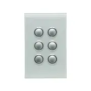 Clipsal Switch 6 Push Button Led Saturn 4000 Series Including Saturn Horizon - 4066PBL-OM