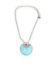 Silver Turquoise Pendant Necklace