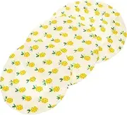 Hoement 3pcs Washable Elastic Fabric Bowl Covers Reusable Food Storage Covers for All Bowl Safe Cotton Material Kitchen Supplies for Food Protection