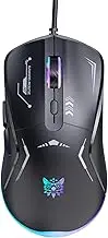 Wired Gaming Mouse, PC Computer Mice USB Mouse with RGB Modes, 4 Adjustable DPI Up to 3600, 6 Programmable Buttons, Ergonomic Optical Mouse for Windows PC Mac Laptop Gamer