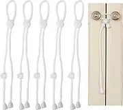 Baby Safety Cabinet Locks for Knobs - Upgraded Child Safety Cabinet Latches for Home Safety Strap for Baby Proofing Cabinets Kitchen Door RV No Drill No Screw No Adhesive 5 Pack White