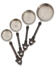 GG Collection Stainless Steel & Brass Fleur De Lis Measuring Cups