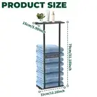 Wall Towel Racks Metal Wall Mounted Towel Storage Rack Easy to Clean guUfC