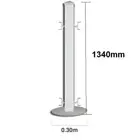 PVC Picket Fence White 1340mm h Post and Base Portable Fencing Events