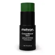 Mehron CreamBlend Stick Makeup Green Professional Vegan Full Coverage 1 Count