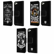 THE WALKING DEAD DARYL DIXON BIKER ART LEATHER BOOK CASE FOR APPLE iPOD TOUCH