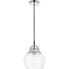 Living District LD2252C Kenna 1 Light 8 inch Chrome Pendant Ceiling Light