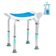 Adjustable Height Shower Chair Non Slip Bath Stool for Elderly and Disabled